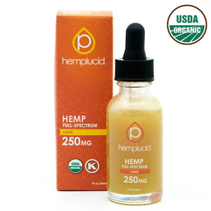 Hemplucid USDA Organic Full-Spectrum Hemp Vape Liquid- 250mg