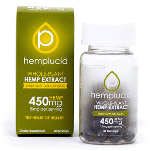 Hemplucid Whole-Plant Hemp Extract Soft-Gel Capsules - 15mg per serving